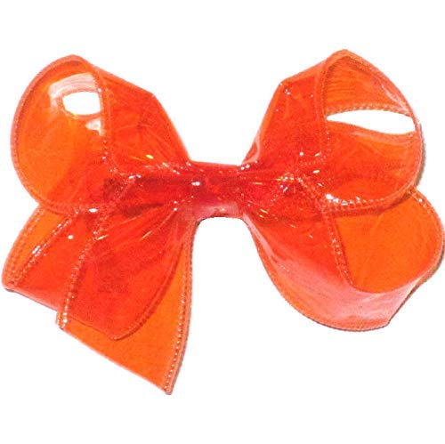 JL-105M Medium Orange Vinyl Jelly Hair Bow