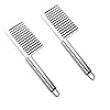 2 stuks Crinkle Chopper, frietjes, keukengerei roestvrij staal groentesnijder Wave Cutter Aardappelsnijder voor het…