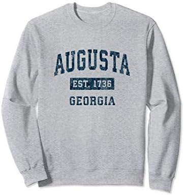 Augusta Georgia GA Vintage Sports Design Navy Print Sweatshirt