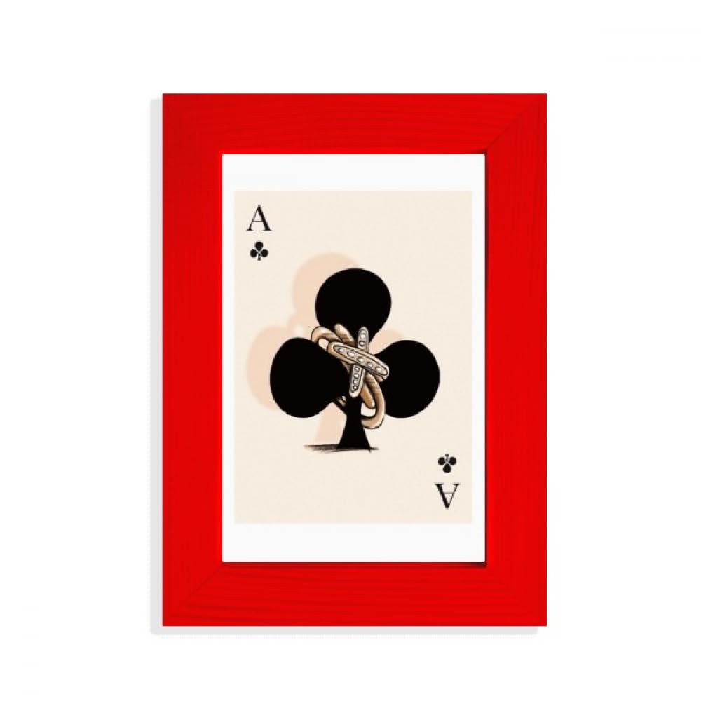 Cadre photo rouge avec motif Playing Cards Club A pour décoration intérieure
