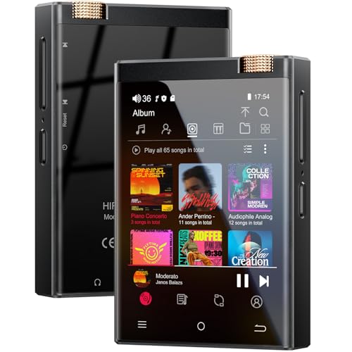 HiFi MP3 Player, Oilsky 80GB(16+64) Spotify MP3 mit Bluetooth und WiFi, 2,8'' verlustfreier DSD High-Fidelity Digital tragbarer Audio Musik Player Android 9.0