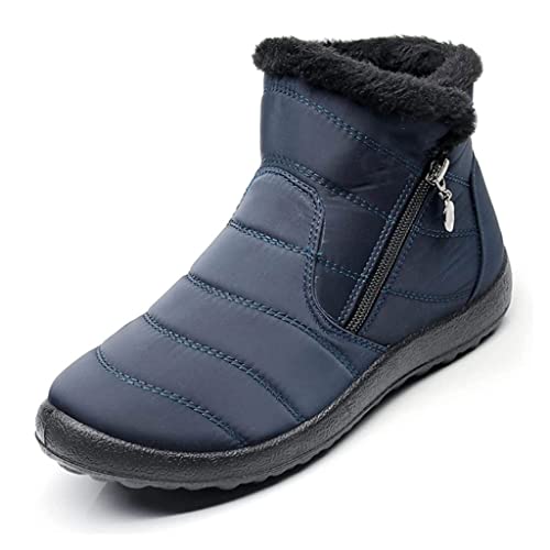 LVLUOKJ Boojoy Stiefel Winterstifel Comes, Biojoy Winter-Schneestiefel Für Herren Pelzfutter wasserdichte Slip on (Color : Blue 2, Size : 39) Cover