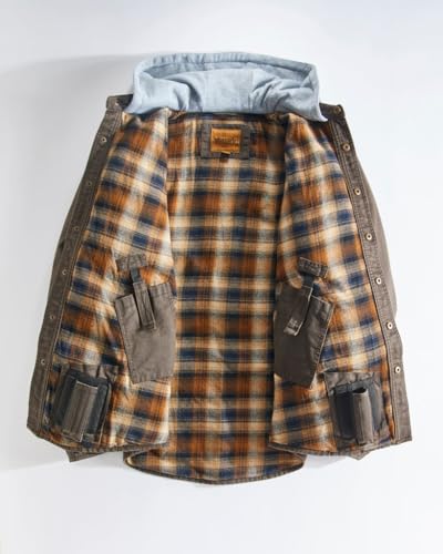 Venado Men's Smuggler Concealed Carry Chore Coat - Hooded Flannel Lined Jacket2