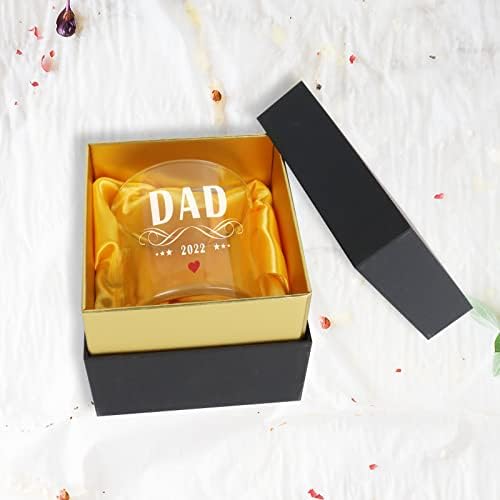 Gifts for Dad,2022 Dad Glass Tumbler (430ml) ,Birthday/Father's Day/Retirements/Christmas for Dad Stepfather Presents,Dad Gifts from Daughter Son