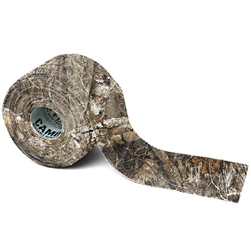 GEAR AID Camo Form Self-Cling and Reusable Fabric Camouflage Wrap, Adds Grip and Shield Hands from Hot or Cold Surfaces to Protect You and Your Equipment, Realtree Edge, 2” x 144” Roll, 1 Pack