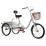 STABLE ADULT TRICYCLE: The high-carbon steel frame of this adult tricycle provides lightweight stability and support for riders up to 450 pounds ADULTS TRICYCLE: The premium transmission of this tricycle delivers smooth shifting between gears, minimi...