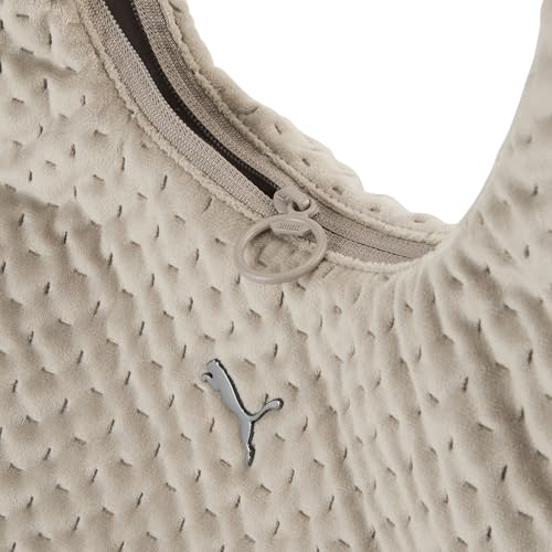 Bolsa PUMA UP Velvet Large de 14 litros en color gris ratón y beige de tamaño OneSize 4