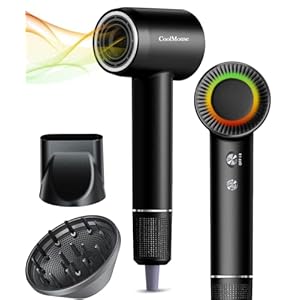 High-Speed Ionic Hair Dryer: 150000 RPM Brushless Motor 500 Millions Negative Ionic Care Blow Dryer for Fast Drying Low Noise Thermo-Control Hairdryer, Travel with Magnetic Diffuser & Nozzle High Speed Ionic Hair Dryer 150000 RPM Brushless Motor 500 Millions Negative Ionic Care Blow Dryer for Fast Drying Low Noise Thermo Control Hairdryer Travel with Magnetic Diffuser Nozzle