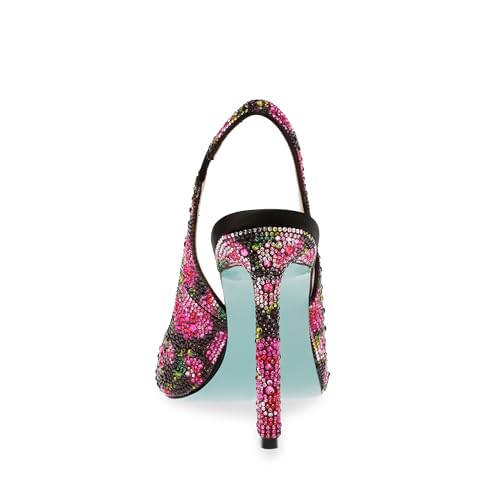 Image of Betsey Johnson Women's Mina Peep-Toe Slingback Heeled Sandals