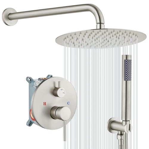 Gotonovo 10 Round Rainfall Shower Head Set