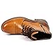 Metrocharm MC003 Men's Lace Up Cap Toe Formal Dress Casual Fashion Boots (6.5, Tan/Brown)