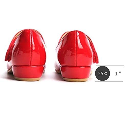 Image of THEE BRON Girls Low Heel Dress Shoes Mary Jane Party Wedding Flower Girl Pumps