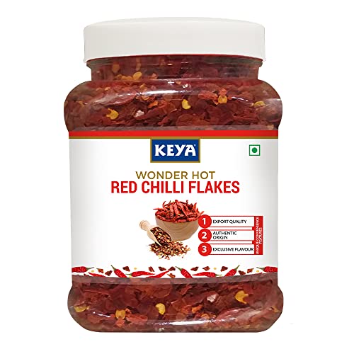 Image of Keya Red Chilli Flakes - 300g | Crushed Red Chili for Bold, Spicy Flavor | Perfect for Cooking, Seasoning, and Garnishing | Ideal for Pizzas, Pastas, Indian and Mexican Dishes | 300g
