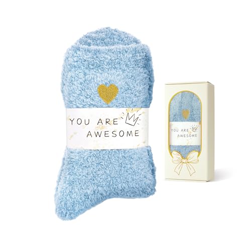 Image of American Trends Coral Fleece Cloud Fuzzy Socks Ultra-Soft Warm Sleep Socks Cozy Unisex Self-Care Gifts Boo Basket Stuffers