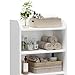 Homhedy Small Bathroom Storage Cabinet, Freestanding Toilet Paper Storage with 2 Doors and Shelves, Bathroom Organizers and Storage for Small Spaces, Laundry Room, 7.9