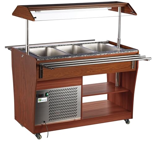 Buffet Réfrigéré Couleur Noyer de 3 à 4 Bacs GN 1/1 - AFI Collin Lucy