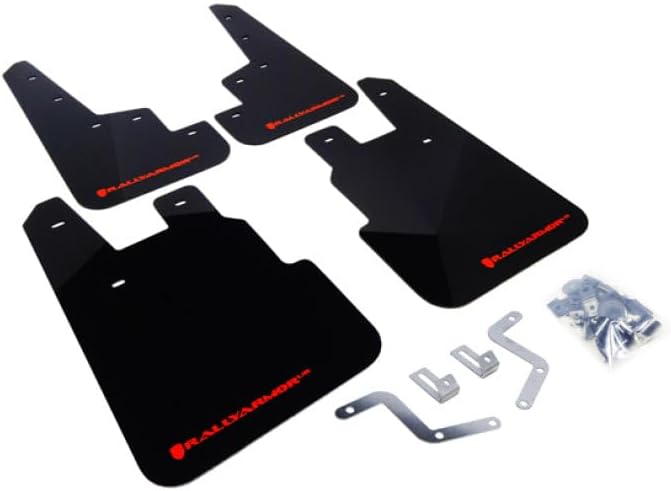 FASTMODZ Rally Armor MF28-UR-BLK/RD Compatible with 14+ Subaru Forester Black Mud Flap with Red Logo