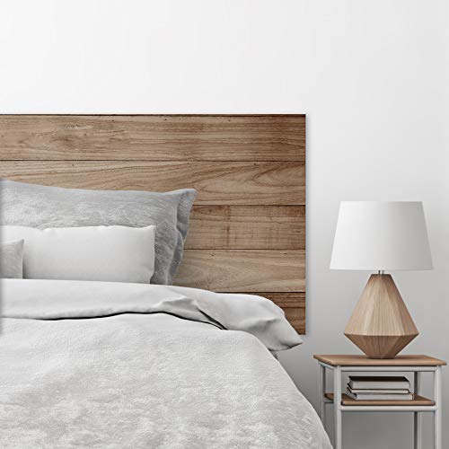 MEGADECOR Hoofdeinde voor bed, decoratief, economisch, van hout, horizontale planken, eiken helder, verschillende maten (200 cm x 60 cm) - Afbeelding 3