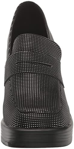 YOKI Women's Chunky Stacked Up Print Loafers Heels, Black, 9 M US | Image 1