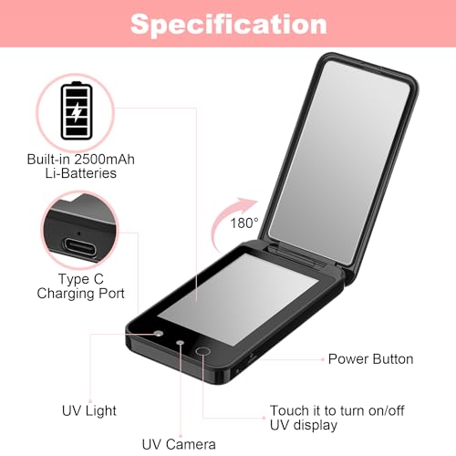 Vanmirr 4 Inch Rechargeable UV Mirror