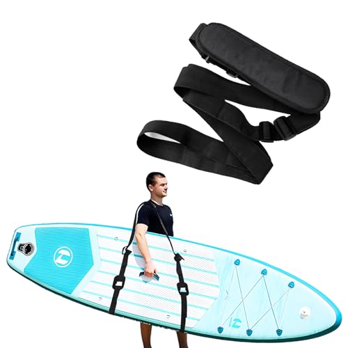 Qaziuy Surfboard Tragegurt Paddelboard Carry Strap,Freisprecheinrichtung SUP Tragegurt mit Gepolsterter Verstellbarer SUP Board Zubehör Tragegurt für Surfbretter, Paddleboard, Longboard, Kajak
