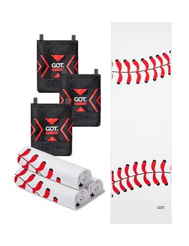 Instant Cooling Towel Neck & Face - Sweat Rag Neck Wraps Gym (Baseball 3Pk)