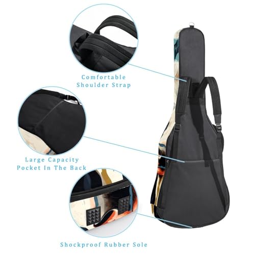 Sac à dos pour guitare acoustique nomade 101,6 cm au design vache coloré