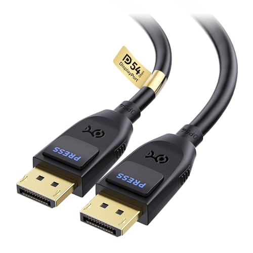 【VESA認証済み】Cable Matters 54Gbps DisplayPort 2.1ケーブル - 3m、DPケーブル、 8K 165Hz / 4K 500Hz対応、FreeSync/G-SYNC/HDR対応、 ゲーミングモニター、PC、RTX 4080/4090、RX 7900用、ディスプレイポート2.1の商品画像（Amazon）