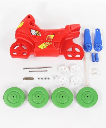 Image of Little Fingers Ride on Motorcycle for Kids - Indoor Outdoor Scoot Dragging Push Toy Bike for Toddlers Boys Girls Age 2 to 6 Years - Lightweight Durable Ride-on Scooter