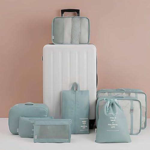 Sac de rangement multifonctionnel voyage lot de 7 compartiments gris