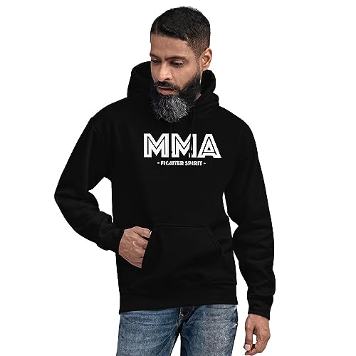 Sweat à capuche noir MMA avec isolation thermique et confort ultime