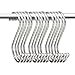 Price comparison product image KEESIN 15 PCS S Shaped Metal Hanging Hook Stainless Steel Multifunction Hanger Hooks for Hanging Kitchen Bedroom Office for Clothes & Towel Multipurpose Metal Hooks (Small-15 Pack)