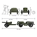 TimMee Combat Patrol Willys & Artillery - Green 4pc Playset USA Made