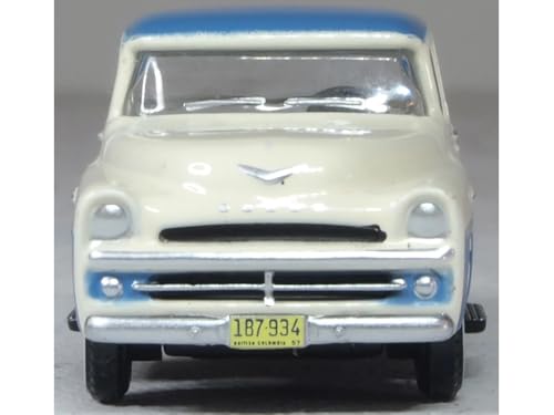 Oxford 1/87 HO Dodge D100 Pickup 1957 Azul/Blanco miniatura 3