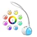 WILIT T3 LED Desk Lamp Dimmable, Adjustable Gooseneck Table Lamp, Kids Bedside Lamp with Colorful Light and 3 Brightness Levels, Eye-Friendly, Touch Control, 5W, White