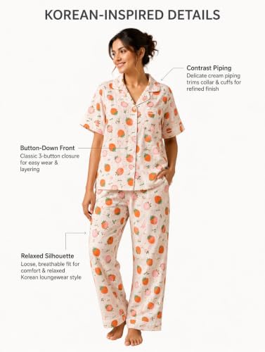 Image of MAU ANUBE Women's Cotton Korean 2pc Night Suit Set