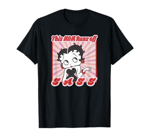 Betty Boop Mother's Day This Mom Runs Off Sass Portrait T-Shirt