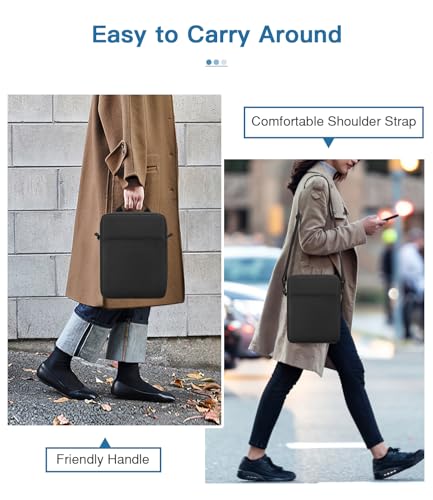 Image of MoKo 9-11 Inch Tablet Sleeve Bag Handle Carrying Case with Shoulder Strap Fits New 11-inch iPad Pro M5 /iPadAir M3, i-Pad 10 10.9, iPad 9 /8 /7th 10.2, i-Pad Air 5 /4th 10.9, Tab S8 /S9 11, Black