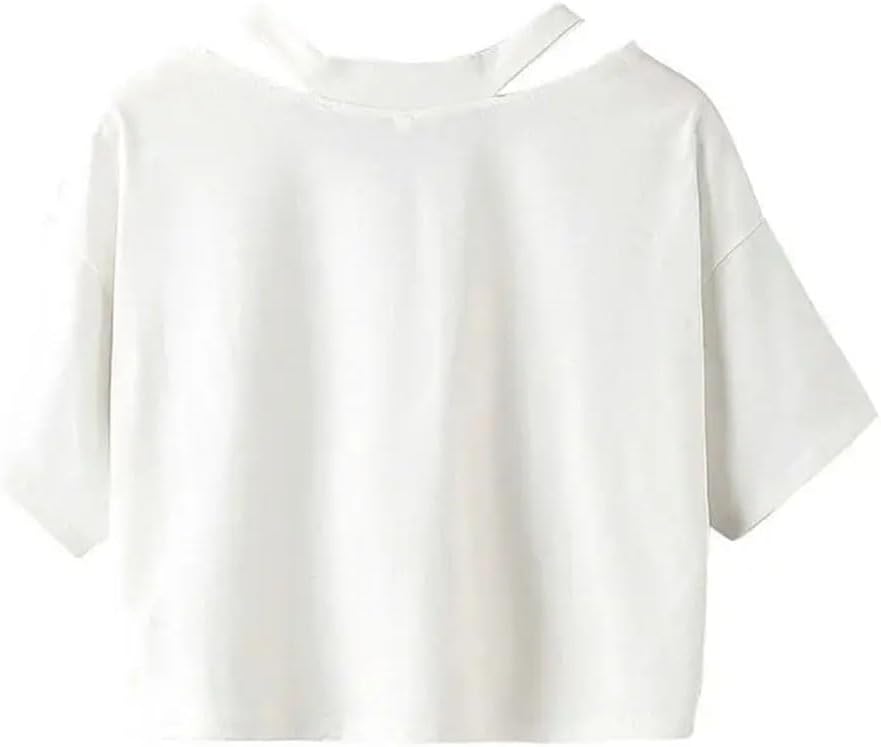 Women's Solid Color Hollow V-Neck Loose Short Sleeves