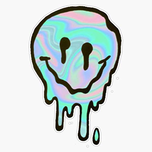 Holographic Melting Smiley Vinyl Waterproof Sticker Decal Car Laptop Wall Window Bumper Sticker 5