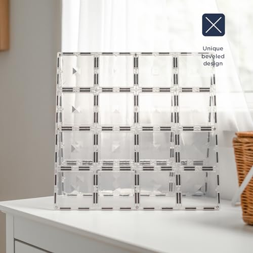 CONNETIX Magnetic Tiles Clear Base Plate Pack, 2 Pieces, Transparent, 30 cm x 30 cm - Image 4