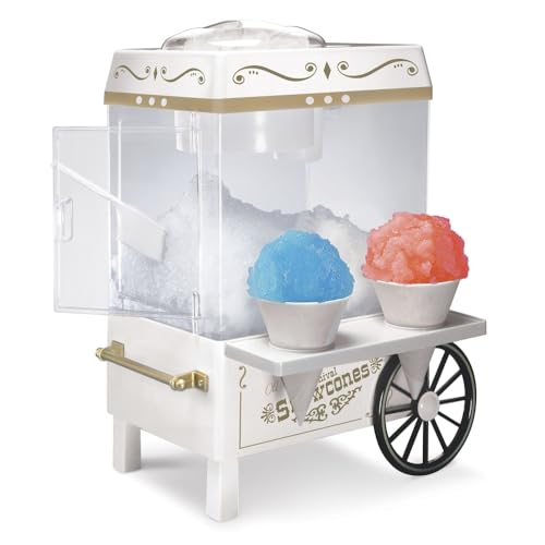 Nostalgia Snow Cone Shaved Ice Machine - Retro Table-Top White