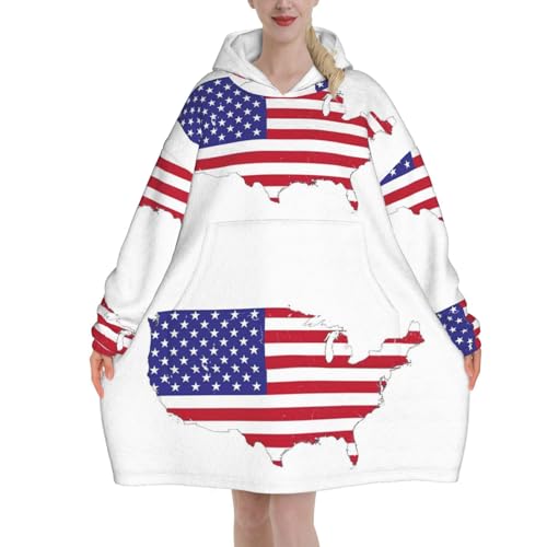 Couverture à capuche USA pour soirées cocooning devant la télé