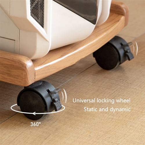 Soporte ajustable para torre de CPU con ruedas giratorias, soporte móvil para PC, carrito para gaming para oficina en casa, Nogal miniatura 3