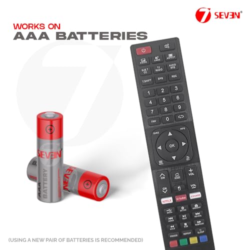 Image of 7SEVEN Compatible for JVC TV Remote Control Suitable for LCD LED Universal Remote Control for All Original Model of JVC Television with Netflix YouTube ESHARE Hotkeys