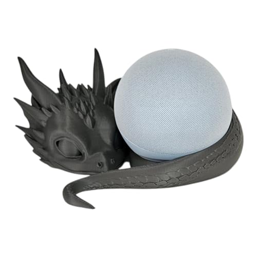 Suporte para Echo Dot 5 ou 4 - Dragão - Cinza