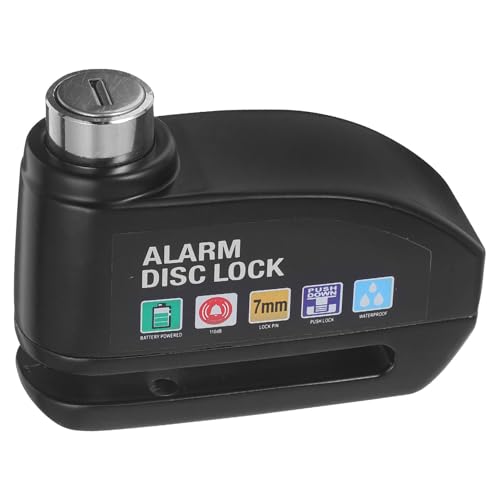 ELAYARD Candado Alarma Disco Freno Motocicleta Resistente con Instalación Rápida Bloqueo Moto Cross Seguro y Duradero Accesorio Antirrobo para Ruedas de Moto