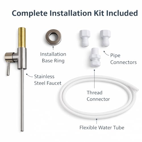 Image of ro Faucet tap for ro Installation in Cupboard or Cabin with All Accessories.Easy Installation