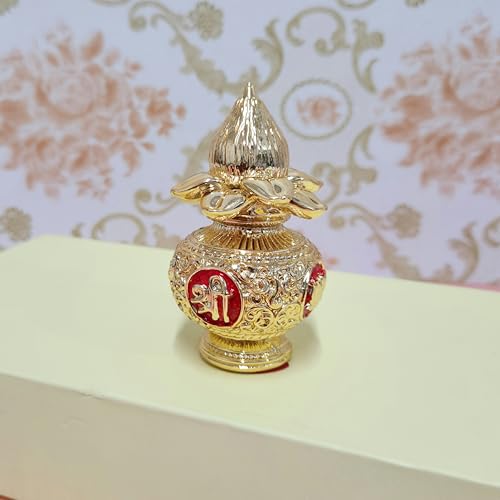 Image of ARNAVIRA 24K Gold Plated Kalash with Coconut Statue 3.5 Inch for Pooja Room /Home Decor /Gifting