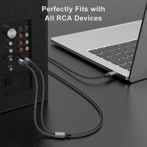 MOSWAG USB Type C to 2 RCA Audio Cable,Type-C RCA Cable 2rca Jack USB-C Audio Line Compatible for LG Home Theater Amplifier DVD TV Speaker Hi-Fi Amplifer